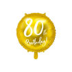 Picture of GOLD FOIL BALLOON 80TH BIRTHDAY 18 INCH
